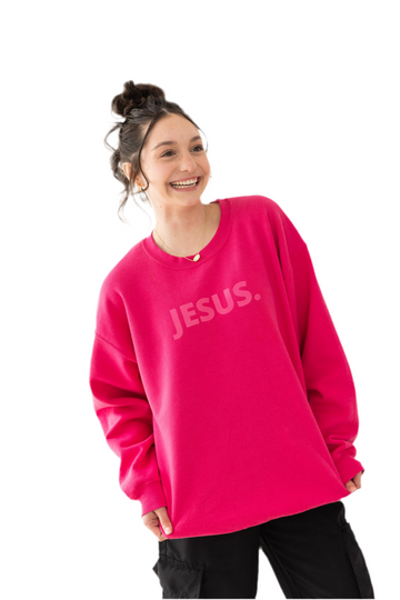 JESUS. Pink on pink