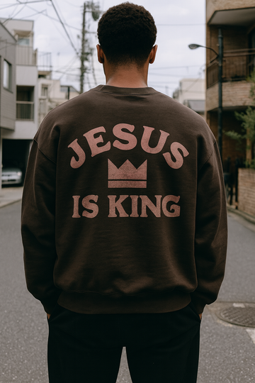 Jesus Is King Bleached Brown