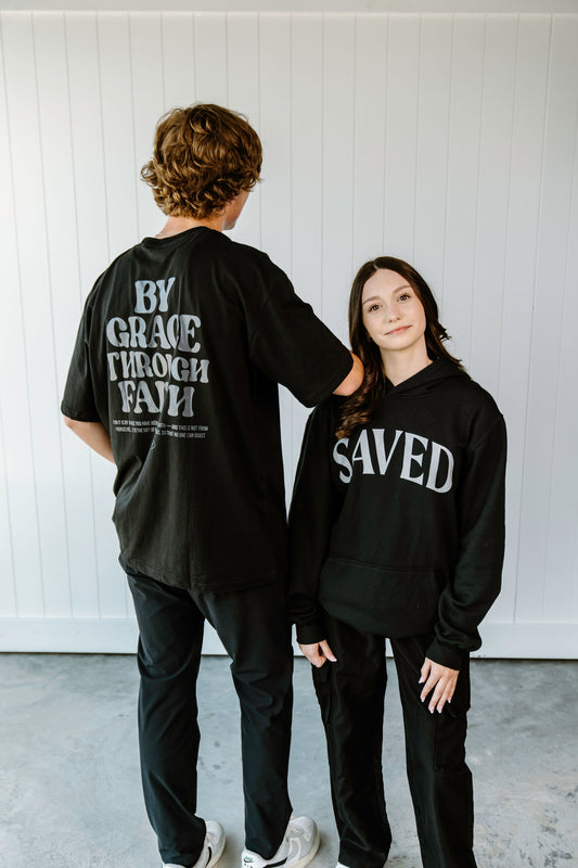 Introducing the “SAVED” Hoodie: A Testament of Grace