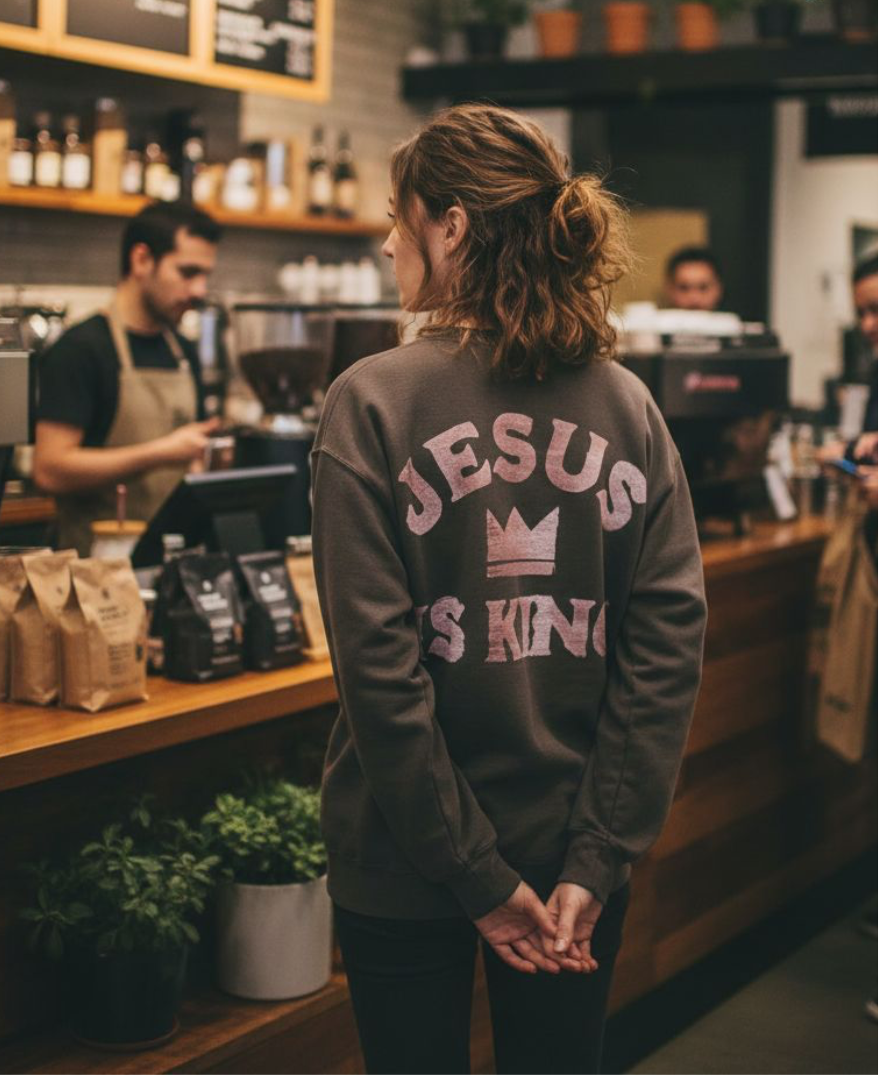 Jesus Is King Bleached Brown