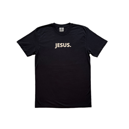 Jesus. Tee Black and Bone