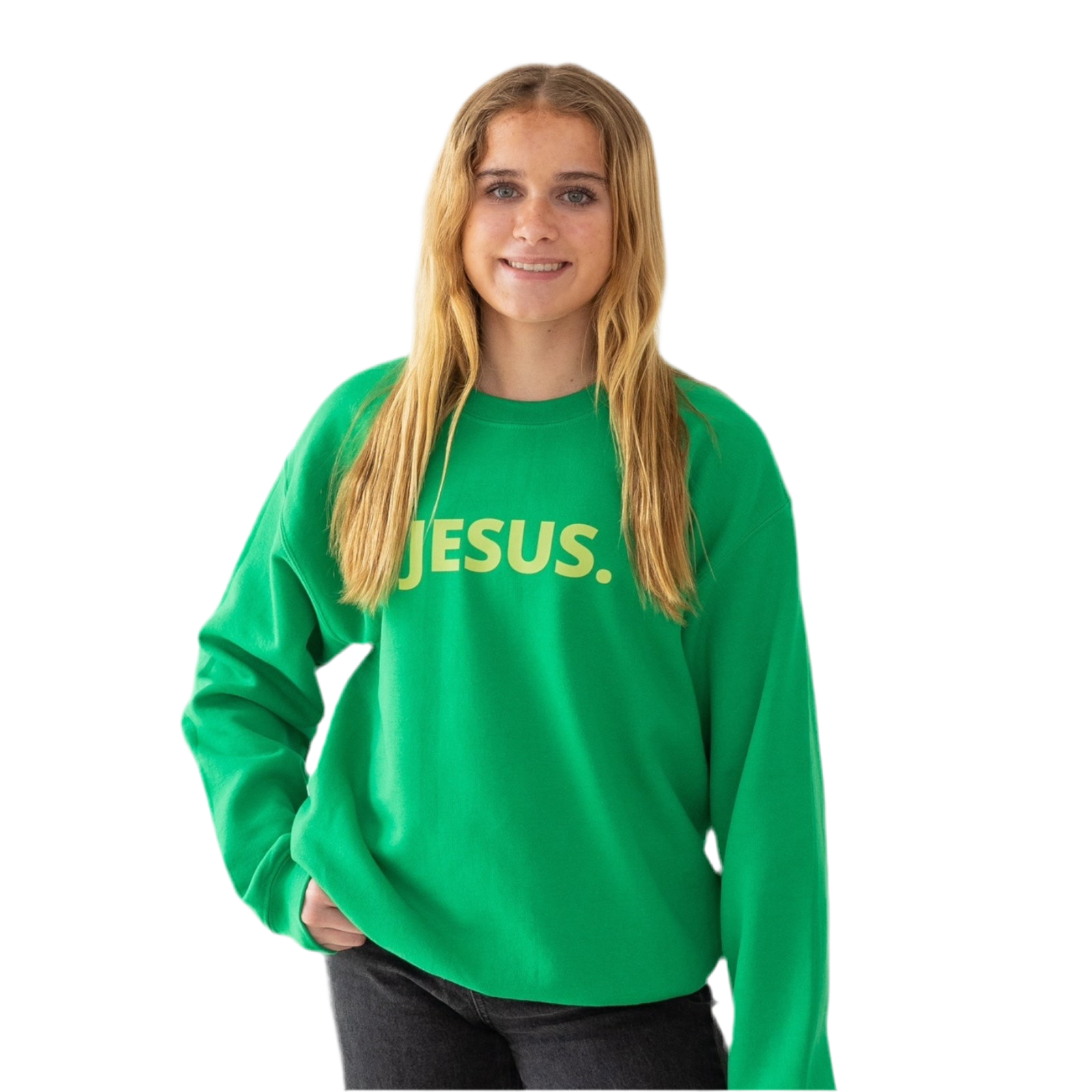 JESUS. Green and Lime
