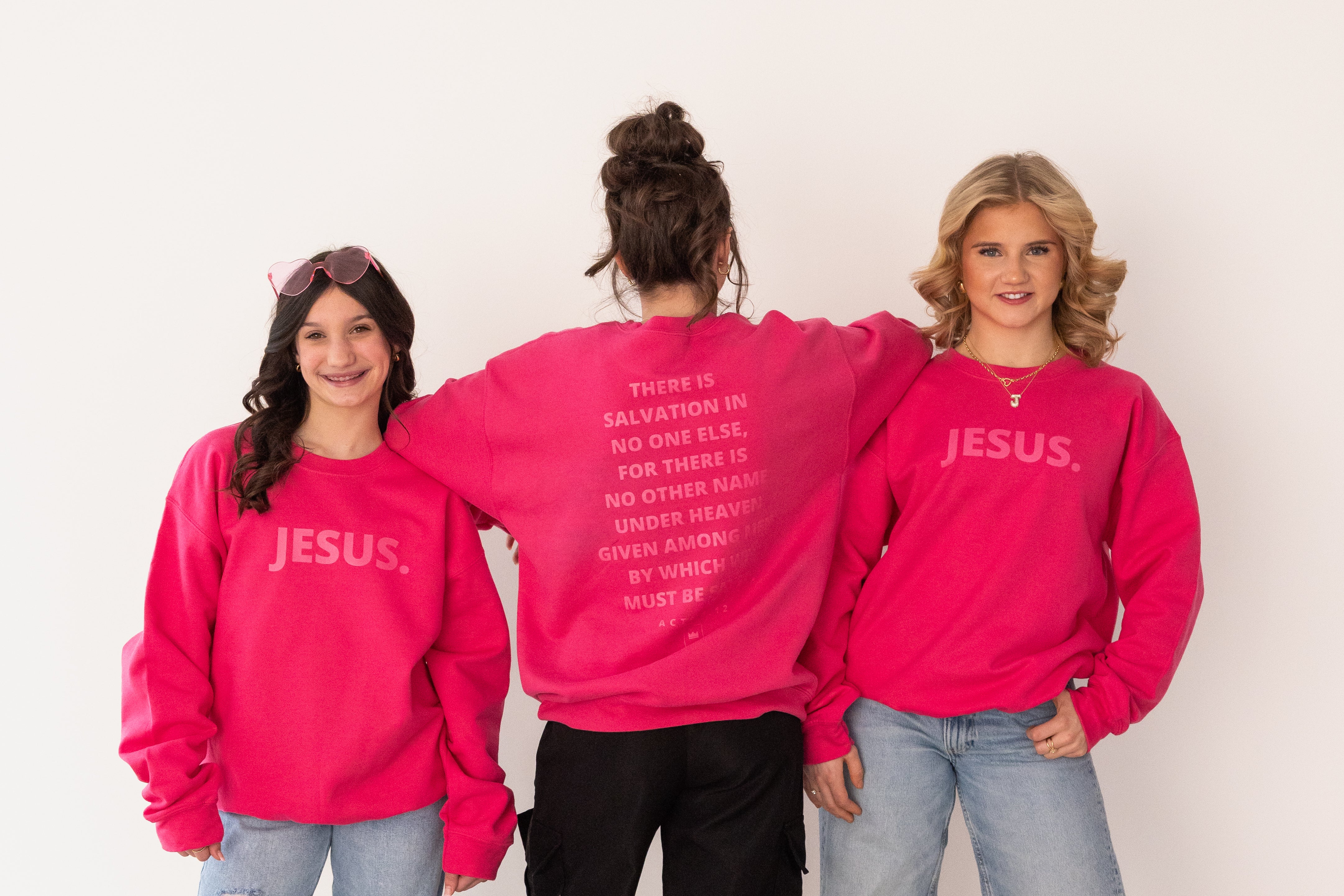 JESUS. Pink on pink