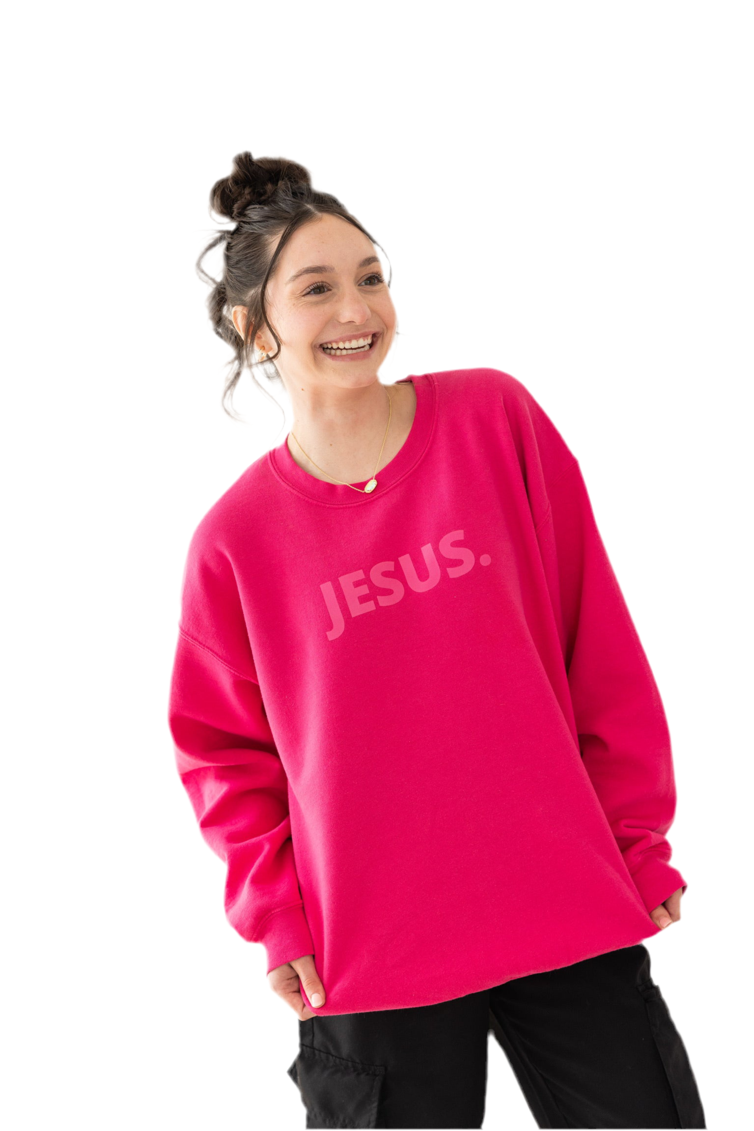 JESUS. Pink on pink