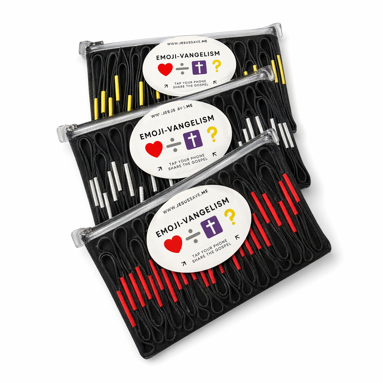 25 Pack, Emoji-vangelism TAP Wristbands - 210Apparel