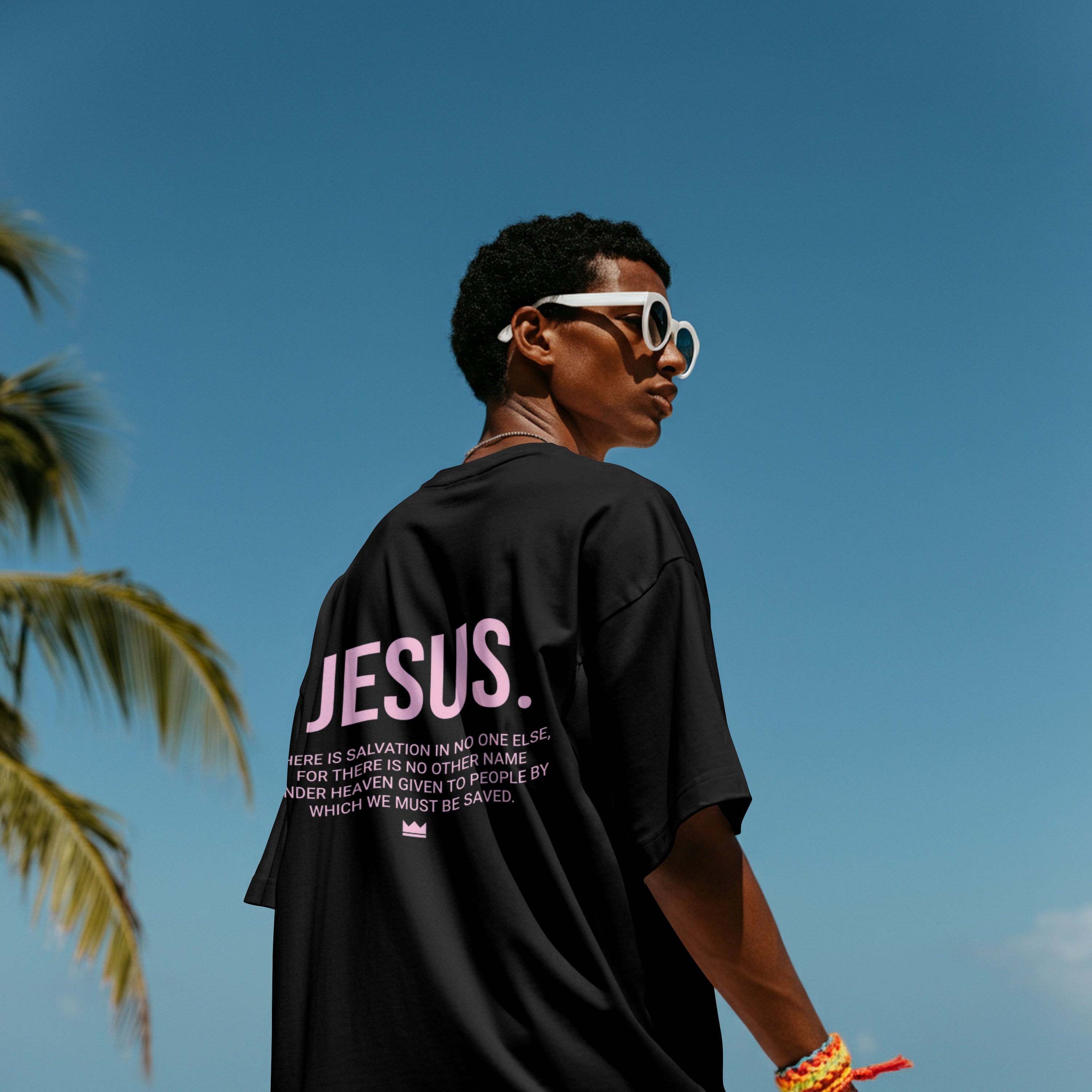 Jesus. Black and Pink Tee - 210Apparel