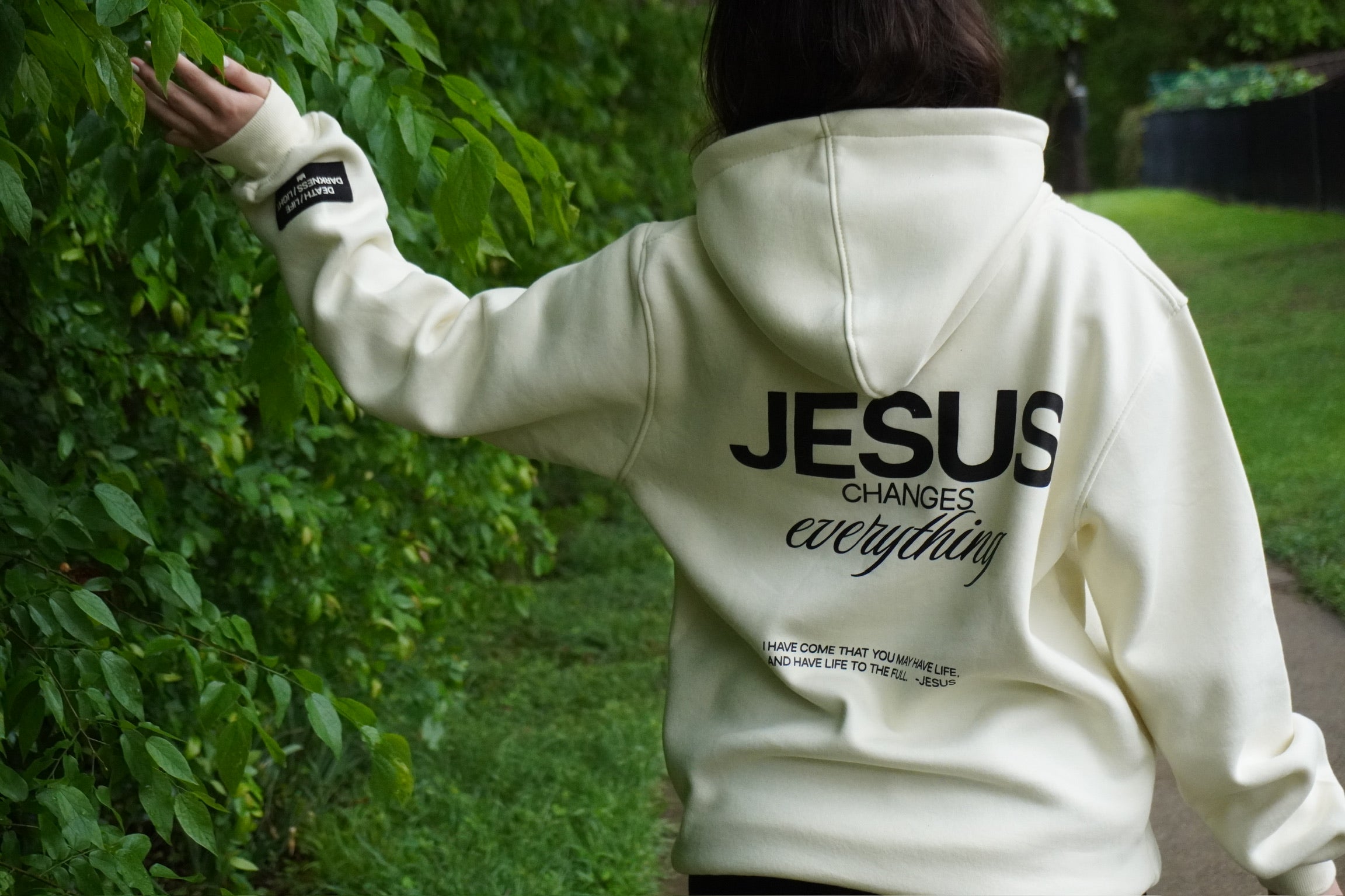 Jesus Changes Everything Hoodie — Bone