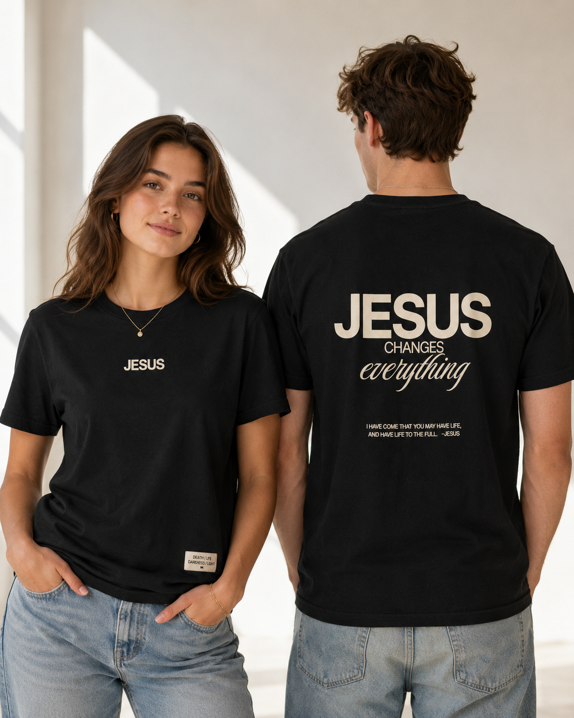Jesus Changes Everything — Black T-Shirt - 210Apparel